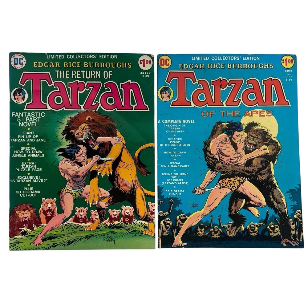 1974 DC Comics Tarzan Limited Collectors Edition C-22 C-29 Edgar Rice Burroughs